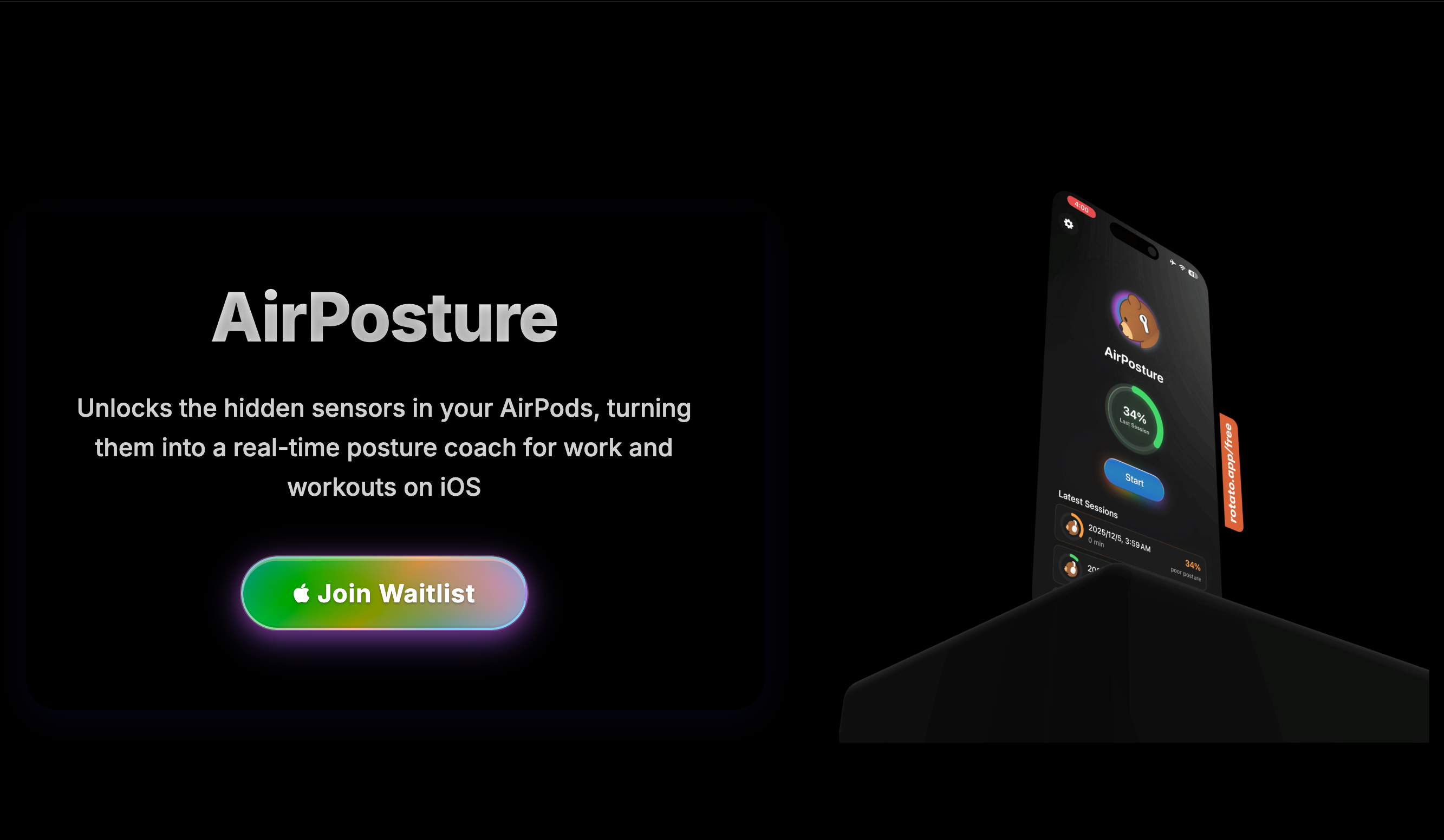 AirPosture – AirPods as AI posture coach (Open source)